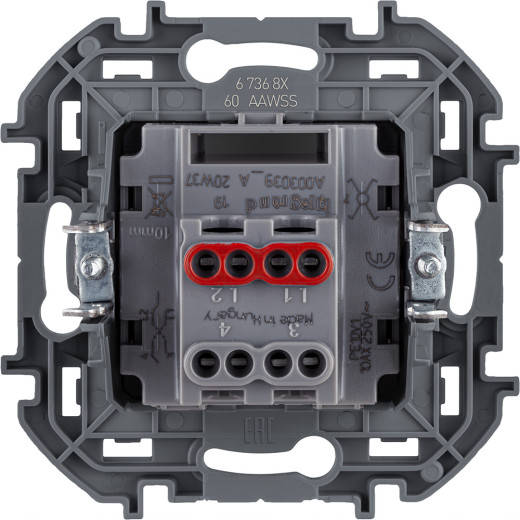 Переключатель перекрёстный одноклавишный - Legrand Inspiria - 10А 250В винтовые зажимы - алюминий