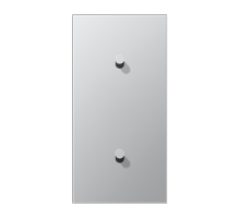 JUNG LS1912 Алюминий Центральная плата, 2 поста, для вертикальной установки, тумблеры 1+1,конус; метал. исполнение