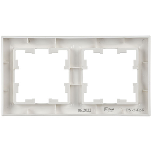 BRITE Рамка 2-мест. РУ-2-БрБ бел. IEK