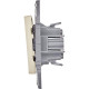 Выключатель двухклавишный - Legrand/Daccord Inspiria - 10АХ 250В безвинтовые зажимы - слоновая кость