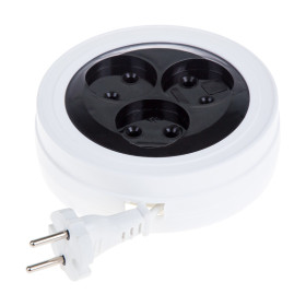 PROconnect Удлинитель-рулетка STANDARD 5 м, 3 гнезда, 2х0.75 мм², б/з, белый