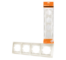 TDM Рамка 4-х постовая горизонтальная перламутр 