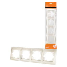 TDM Рамка 4-х постовая горизонтальная перламутр 