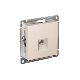 Systeme Electric AtlasDesign Бежевый Розетка компьютерная RJ45, кат. 6A, механизм