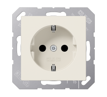 JUNG Слоновая кость Штепсельная розетка Schuko 16A 250V с защитой от детей