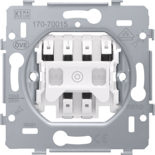 Механизм кнопки трехпроводной NO, пруж клеммы