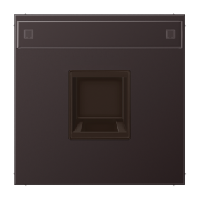 JUNG Плата (фиксация защёлкиванием) с полем для надписи для одного модуля металл дарк