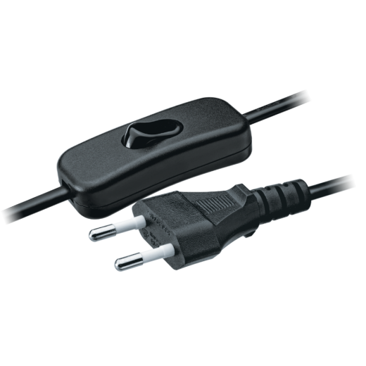 Шнур Navigator 94 668 NPS-FS-170-2x0.75-BL 1.7м с выкл. чёрный