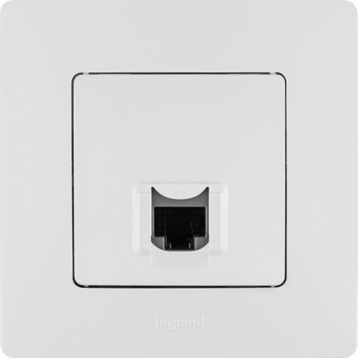 Розетка компьютерная RJ45 категория 5e UTP - Legrand Etika - белый