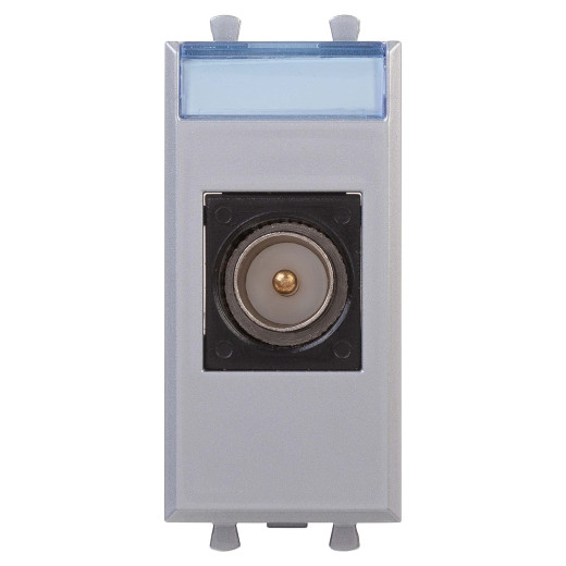 Розетка TV одиночная модульная, Avanti, закаленная сталь, 1 модуль