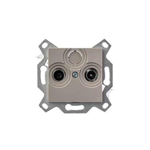 Розетка TV-R ABB Levit проходная 7дБ кофе макиато