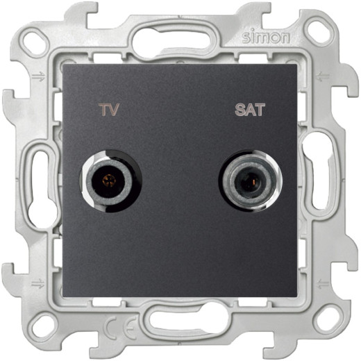 TV-SAT  розетка оконечная, графит
