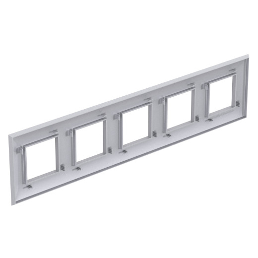 Рамка 5 постов (10 мод.), Avanti, закаленная сталь