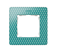 Simon 82 Detail Алюминий/Горошек Рамка 1-ая