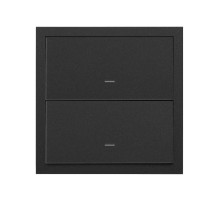 Simon 100 Черный матовый Кит 1 пост, фронт. 1 рамка + 2 клавиши выключателей