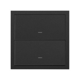 Simon 100 Черный матовый Кит 1 пост, фронт. 1 рамка + 2 клавиши выключателей