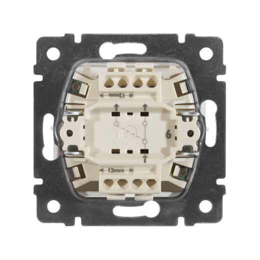 Переключатель одноклавишный - Legrand Valena - 10А 250В схема 6 безвинтовые зажимы - алюминий