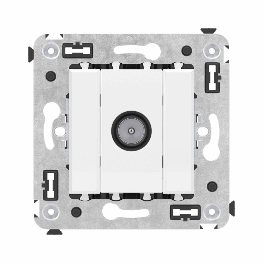 Розетка TV оконечная в стену, Avanti, белое облако