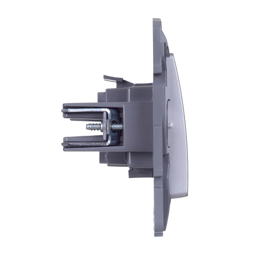 Переключатель перекрёстный одноклавишный - Legrand Etika - 10АХ 250В винтовые зажимы - алюминий