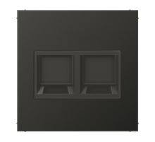 JUNG Плата (фиксация защёлкиванием) для двух модулей металл антрацит