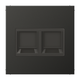 JUNG Плата (фиксация защёлкиванием) для двух модулей металл антрацит