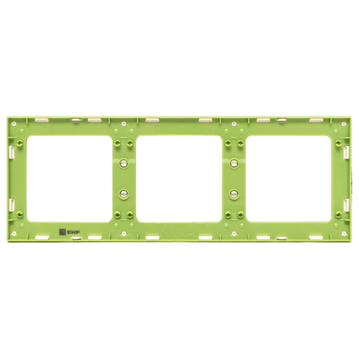 Стокгольм Рамка 3-местная белая с линией цвета зеленый EKF PROxima