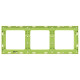 Стокгольм Рамка 3-местная белая с линией цвета зеленый EKF PROxima