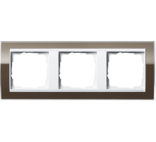 Gira Event Clear Коричневый/Бел.глянц. Рамка 3-ая