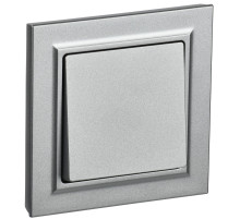 IEK BRITE Алюминий Выключатель 1-кл. 10А в сборе ВСР10-1-0-БрА
