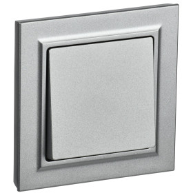 IEK BRITE Алюминий Выключатель 1-кл. 10А в сборе ВСР10-1-0-БрА