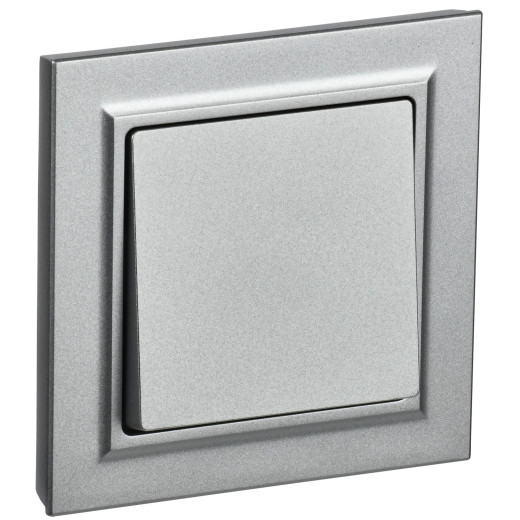 BRITE Выключ. 1-кл. 10А в сб. ВСР10-1-0-БрА алюм. IEK