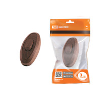 TDM Выключатель на шнур 6А 250В ЭКО бук/венге