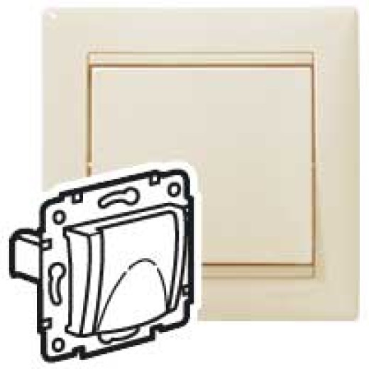 Розетка с заземлением - Legrand Valena - со шторками с защитной крышкой 16А 250В винтовые зажимы - слоновая кость