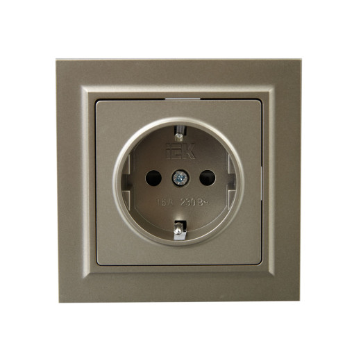 BRITE Роз. с з/к/ш 16А в сб. РСР14-1-0-БрШ шамп. IEK