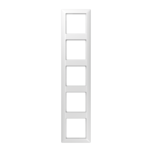 Рамка 5-кратная для вертикальной и горизонтальной установки, термопласт, белая