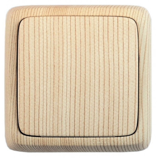 ВА16-163-02 Переключатель открытой установки, одноклавишный, с изолирующей пластиной, цвет сосна