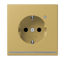 JUNG SCHUKO-розетка с LED подсветкой, латунь Classic
