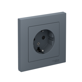 Systeme Electric AtlasDesign Грифель Розетка с/з со шторками, 16А, в сборе