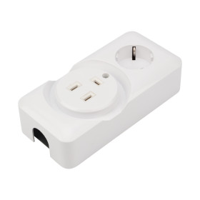 REXANT Розетка РШ/Евро двойная для электрической плиты 32 А/16 A, 250 В, 2Р+РЕ (ОУ) белая.