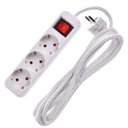 UMA Удлинитель У03К 3 места 3м 3х1,5мм2 16А бел. IEK