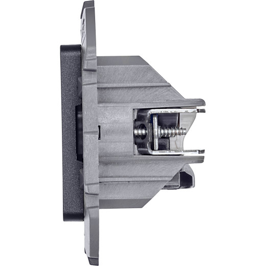 Розетка компьютерная двойная RJ45 категория 6 UTP - Legrand/Daccord Inspiria - антрацит