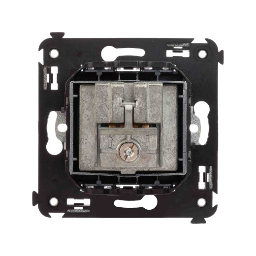 Розетка TV-FM-SAT в стену, Avanti, закаленная сталь