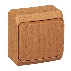 Systeme Electric Этюд наруж Дача Темный бук Переключатель 1-клавишный