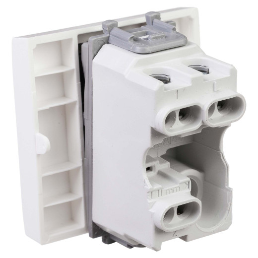 Переключатель одноклавишный модульный, Avanti, белое облако, 2 модуля