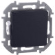 Выключатель кнопочный одноклавишный - Legrand/Daccord Inspiria - с нормально-открытым контактом 6А 250В безвинтовые зажимы - антрацит
