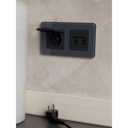 BRITE Роз. комп. 2-ая RJ45 кат.6 РК11-2-БрГ граф. IEK