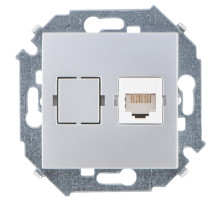 Simon 15 Алюминий Розетка компьютерная 1-ая RJ45 кат.5е
