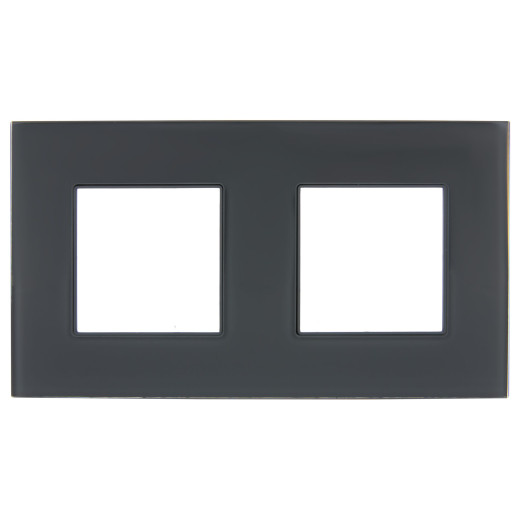 SKANDY Рамка 2-мест. SK-F22G стекло граф. IEK