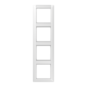 JUNG Рамка 4-кратная с полем для надписи для горизонтальной и вертикальной установки белая