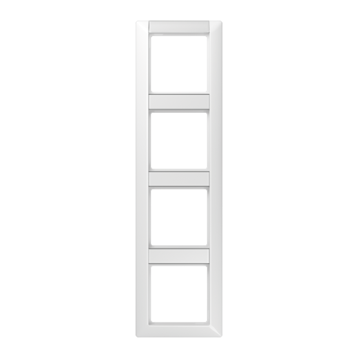 Рамка 4-кратная с полем для надписи для горизонтальной и вертикальной установки, белая